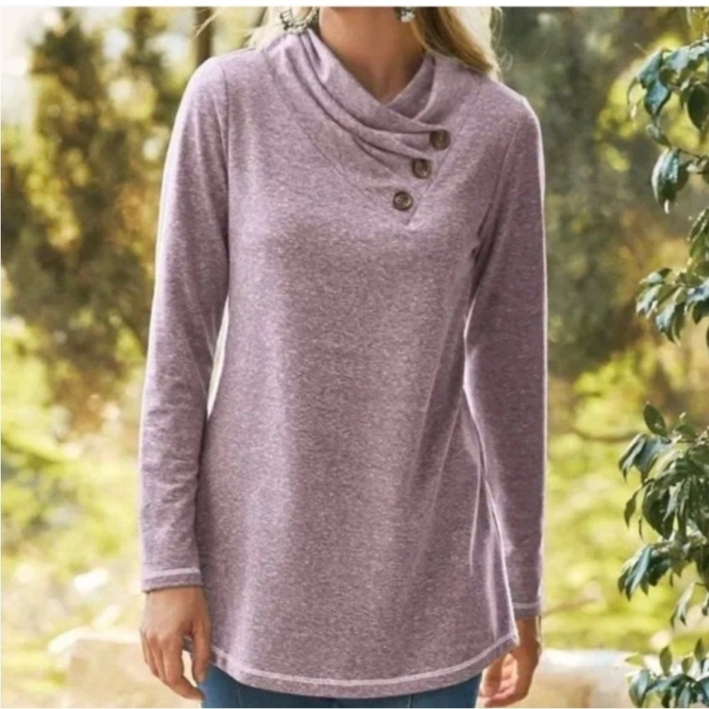Soft Surroundings Long Sleeve Brinley Knit Top NWT Size PS